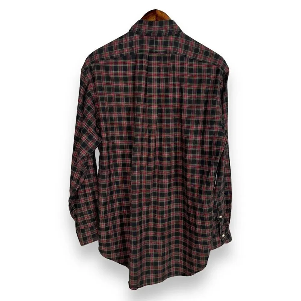 70s Polo Ralph Lauren Made in USA Flannel Button Down Shirt S
